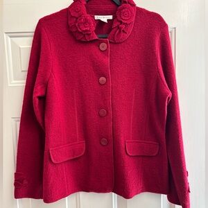 Susan Bristol Ladies Wool Red Jacket size Medium